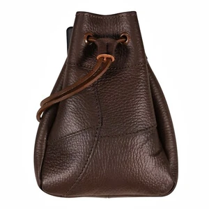 Leather Pouch with Drawstring Closure Coin Jewelry Bag Texture Leather Pouch - Picture 1 of 2