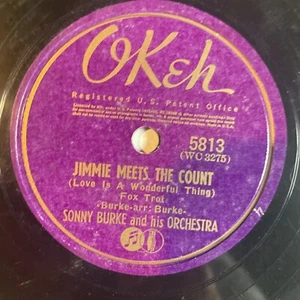 10" 78 RPM-Sonny Burke-Blue Sonata/Jimmie Meets the Count/Okeh 5813 - Foto 1 di 4