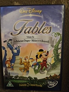 DISNEYS FABLES VOLUME 6 - RELUCTANT DRAGON / MICKEY AND THE BEANSTALK DVD KIDS - Picture 1 of 2
