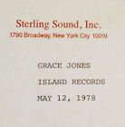 GRACE JONES Fame *RARE 12" ACÉTATE SONORE STERLING DJ PROMO TOM MOULTON Studio 54