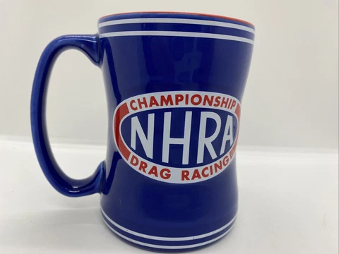 NHRA Championship Drag Racing Nitro Mall Mug Blue Cover