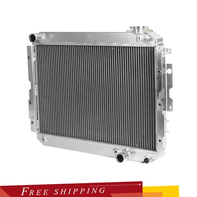 For 1981-1990 Toyota Land Cruiser FJ65 FJ60 4.0L 4.2L 3 Row Aluminum Radiator Foto 1 de 4