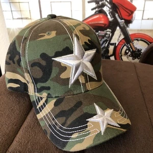 U.S. Army Camo Star Embroidered Baseball Cap General Cowboy Dallas Hat - Picture 1 of 9