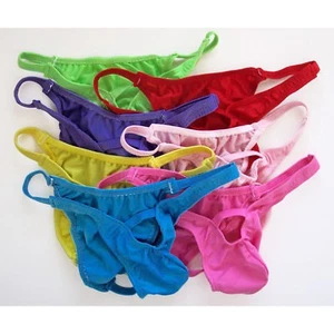 K443 Mens Sexy Swimsuit Tricot String Bikini Bulge Contoured Pouch Low Rise - Picture 1 of 18