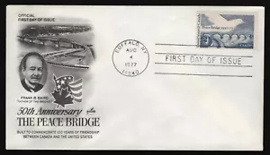 #1721 13c Peace Bridge, Art Craft-Hand Cancel FDC **ANY 5=FREE SHIPPING** - Picture 1 of 1