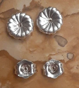 Carolyn Pollack Relios Sterlingsilber Ohrring Backings 1 kleines 1 großes Set - Bild 1 von 6