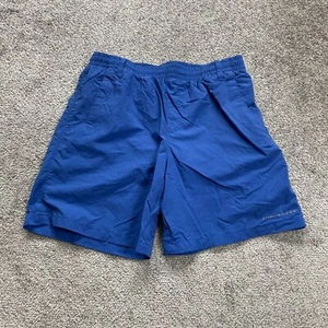 Columbia Backcast PFG Omni Shade Water Shorts Boys Large Blue Fishing Outdoor - Picture 1 of 13