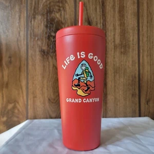 Life Is Good Grand Canyon Double Walled Stainless Steel Tumbler Travel 25 oz  - Picture 1 of 5