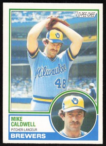 1983 O-Pee-Chee  #142 Mike Caldwell   - FREE SHIP