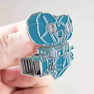 Oscar Academy Museum Technicolor Vintage Cinema Camera Enamel Lapel Pin - Picture 1 of 5