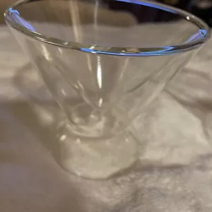Double Walled Martini Glasses Set Of 2 Signed - Picture 1 of 10
