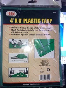 Plastic Tarp 4' x 6' Emergency Waterproof Shelter - Picture 1 of 1