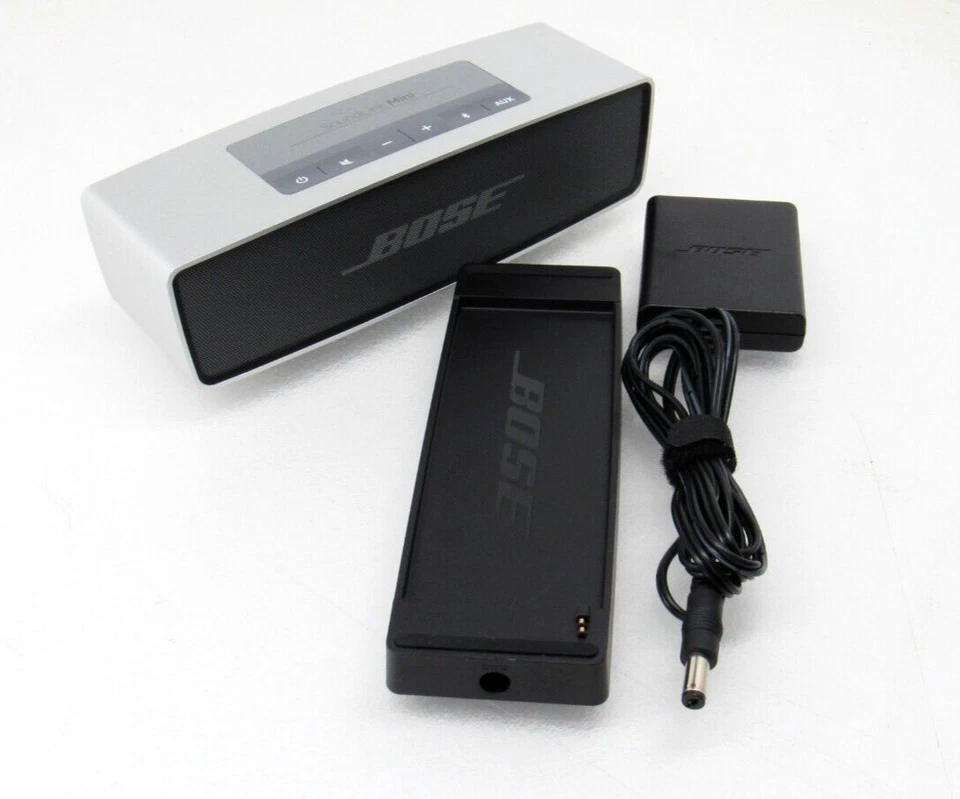 Altavoz portátil móvil inalámbrico Bose SoundLink Mini Bluetooth cargador plateado Foto 1 de 4