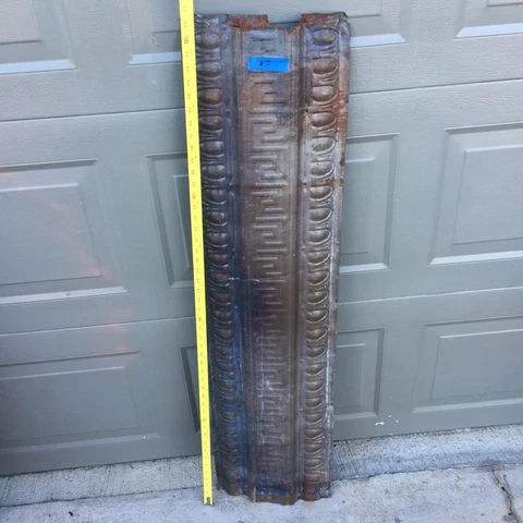 Antique Ceiling Tin - Cornice Tin - Architectural Salvage #2 - Victorian Tin Cover