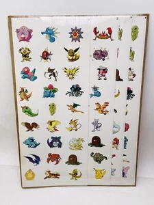 POKEMON POKEDEX POSTER +4 STICKERS sheets NOS Vintage GOLDEN BOOKS 1999 New A - Picture 1 of 8