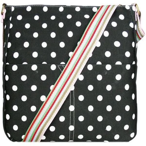 Cartoon Polka Dots Canvas Saddle Cross-body Shoulder Messenger Bag - Picture 1 of 51