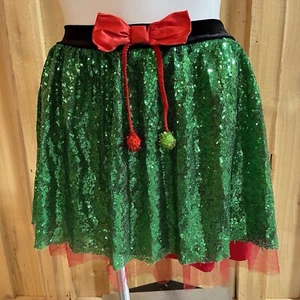 Love On A Hanger Women’s Sequined Christmas Skirt NWT Size XL - Picture 1 of 4