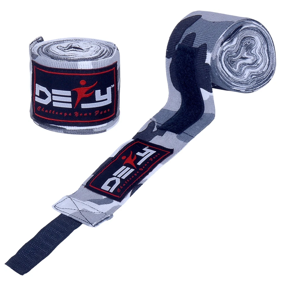 DEFY SPORTS Boxing Hand Wraps inner gloves 180" Elastic MMA Muay Thai Bandage New Pair W-Cam
