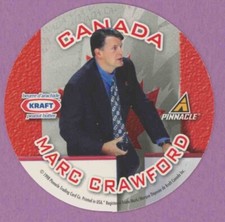 1997 97-98 PINNACLE KRAFT DISC TEAM CANADA MARC CRAWFORD ERIC LINDROS NNO