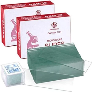 Microscope Slides and Square Cover Glass For Optical Microscope Glass Slides - Picture 1 of 13
