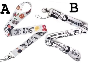 Cordón THE OFFICE ~ DWIGHT ~ Schrute Farms ~ DUNDER MIFFLIN ~ Correa para el cuello ID - Imagen 1 de 29