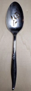 Vintage Kenwood Stainless Forever Rose Slotted Serving Spoon  - Picture 1 of 3