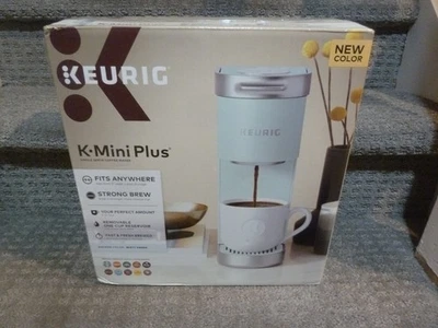 Keurig K-Mini Plus Single Serve K-Cup Pod Coffee Maker, Misty Green BRAND NEW - Image 1 of 4