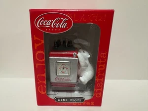 Coca Cola Polar Bear Mini Clock  - Picture 1 of 5