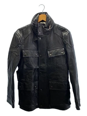 Leather Jacket Bomber M Sheep Leather BLK Solid A1F71 416 09 - Image 1 of 4