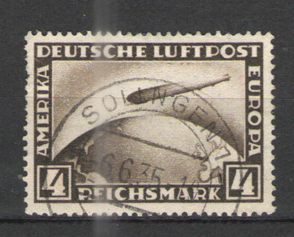 Germany - Weimar Era 1929-31 Sc# C37 Used VG/F - 4M Zeppelin air mail - Image 1 of 1