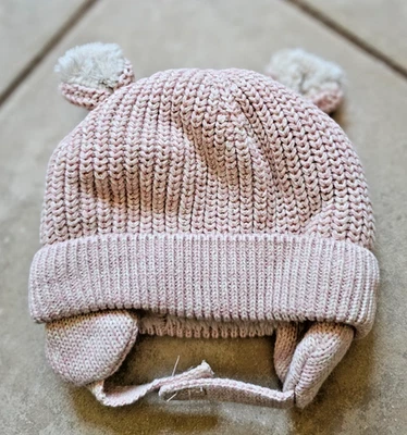 Bebé GAP - Sombrero de Invierno Bebé Niña - Tejido Rosa con Piel Sintética - Talla 12-18M Foto 1 de 4