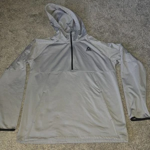 Reebok Gray 1/4 Zip Pullover Performance Long Sleeve Shirt Mens XL - Picture 1 of 11