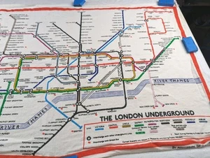 Asciugamano da tè vintage novità metropolitana di Londra registrato - Foto 1 di 10
