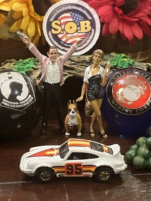 Hot Wheels Blackwalls 1974 Porsche P-911 carro fundido branco usado estado excelente HK - Imagem 1 de 4