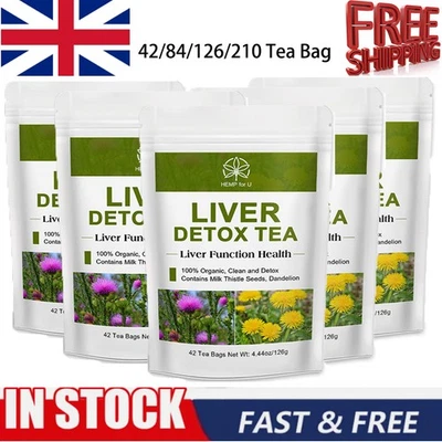HFU Organic Liver Tea - 42~210 Herbal Tea Bags Herbal Tea Dried Loose Wild Harvested