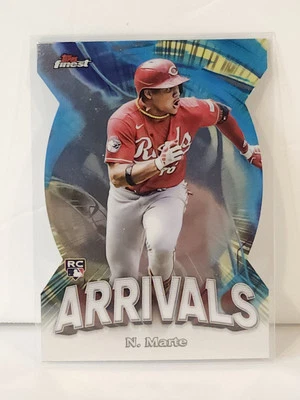 Noelvi Marte (RC) 2024 Topps Finest - Arrivals Die-cut #A-10 Reds Rookie - Image 1 of 2