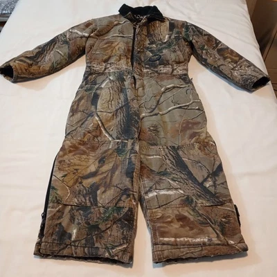 Walls Youth Size 6 Regular Coveralls Cammo Heavyweight Zippers Snaps Pockets GUC - Image 1 of 4