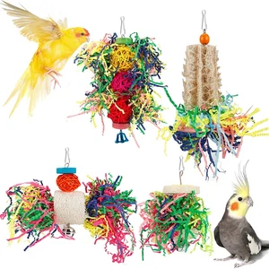 Futterspielzeug Sittich kauen Hängespielzeug geschreddertes Papier Vogelkäfig Zubehör  - Bild 1 von 12