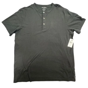 Todd Snyder Shirt Mens Large Black Short Sleeve Henley Made USA Casual Tee NWT - Picture 1 of 8