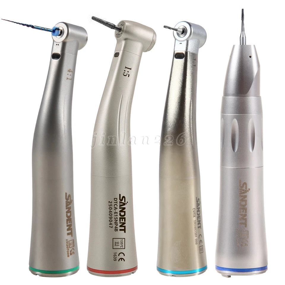 SANDENT Dental Winkelstück LED mit Licht Optic handstück 1:5 Rot / 1:1 Blau/ 4:1 Grün