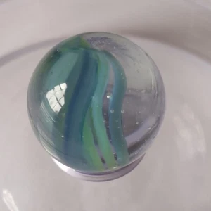 .61" Vintage Vitro Hybrid Dragonfly Blue Green Marble - Picture 1 of 24