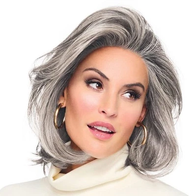 Peluca Raquel Welch Flying Solo hasta los hombros Page Boy, 100 % granito helado RL51/61 Foto 1 de 4