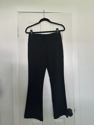 Y2K Women’s Low rise black Pinstripe Pants Sz S - Image 1 of 4