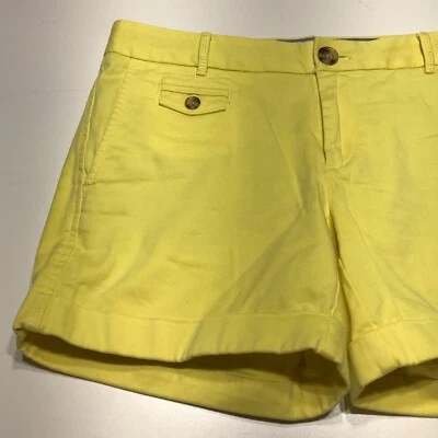 Banana Republic Shorts Womens Size 2 Yellow City Chino 5 Inch Inseam Cuffed - Image 1 of 4