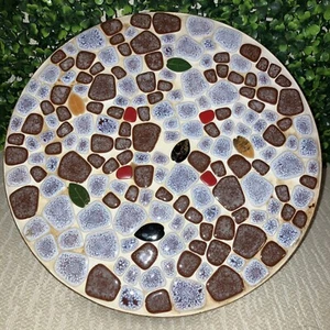MCM Mosaic Tile Lazy Susan Turn Table - Japan -  10.75” Rare - Picture 1 of 10