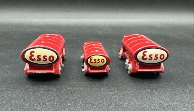 Moko Lesney Matchbox Series #11 Esso Road Tanker 1955 ERF lot of 3 different WOW - Image 1 of 4