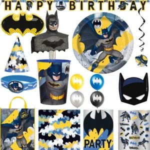 Batman Geburtstag Deko Kindergeburtstag Party Dekoration Geschirr Partyset - Bild 1 von 40
