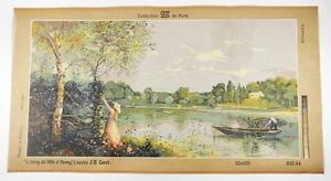 Paris Sammlung Needlepoint Der Stadtteich von Avray Jean-Baptiste Corot Art - Bild 1 von 5