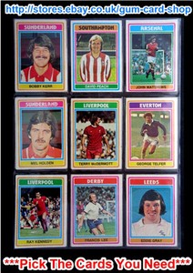 TOPPS 1976 FOOTBALL BLUE/GREY CARDS 246 TO 330 (G/F) *PLEASE SELECT CARDS*