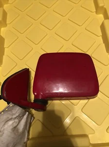 1986-1994 Nissan Pickup Left Driver OEM Manual Side View Mirror Red - Picture 1 of 9